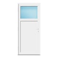 Nebeneingangstür 98x225 cm Weiß 1/3 Glas