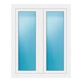 Zweiflügeliges Fenster 103,5x127 cm Weiß