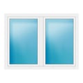 Zweiflügeliges Fenster 174x131 cm Weiß
