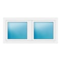 Zweiflügeliges Fenster 151x72 cm Weiß