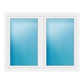 Zweiflügeliges Fenster 160x125 cm Weiß