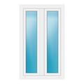 Zweiflügeliges Fenster 85x140 cm Weiß