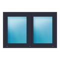 Zweiflügeliges Fenster 150x100 cm Anthrazit Feinstruktur
