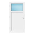 Nebeneingangstür 90x180 cm Weiß 1/3 Glas