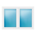 Zweiflügeliges Fenster 170x121 cm Weiß
