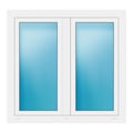 Zweiflügeliges Fenster 119,5x113,5 cm Weiß