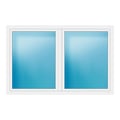 Zweiflügeliges Fenster 220x142 cm Weiß