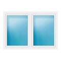 Zweiflügeliges Fenster 177x122,5 cm Weiß