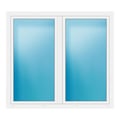 Zweiflügeliges Fenster 182x164 cm Weiß