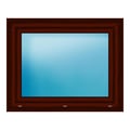Fenster 100x80 cm Mahagoni genarbt