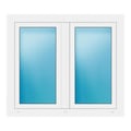 Zweiflügeliges Fenster 115x100 cm Weiß