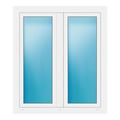 Zweiflügeliges Fenster 112x128 cm Weiß