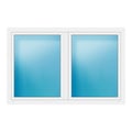Zweiflügeliges Fenster 200x130 cm Weiß