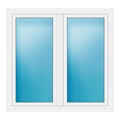Zweiflügeliges Fenster 140x135 cm Weiß