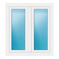 Zweiflügeliges Fenster 100x110 cm Weiß