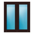Zweiflügeliges Fenster 120x140 cm Braun genarbt