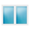 Zweiflügeliges Fenster 200x155 cm Weiß