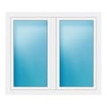 Zweiflügeliges Fenster 146x126 cm Weiß