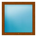 Festverglasung 100x100 cm Golden Oak genarbt