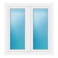 Zweiflügeliges Fenster 108x115 cm Weiß