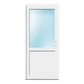 Nebeneingangstür 90x200 cm Anthrazitgrau genarbt 2/3 Glas