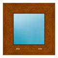Festverglasung 40x40 cm Golden Oak genarbt