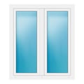 Zweiflügeliges Fenster 120x138 cm Weiß