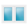 Zweiflügeliges Fenster 120x89 cm Weiß