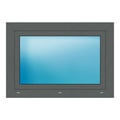 Fenster 100x70 cm Basaltgrau genarbt
