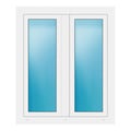 Zweiflügeliges Fenster 100x118,5 cm Weiß