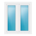 Zweiflügeliges Fenster 100x117 cm Weiß