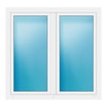 Zweiflügeliges Fenster 146x140 cm Weiß