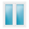 Zweiflügeliges Fenster 110x121 cm Weiß