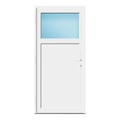 Nebeneingangstür 90x190 cm Weiß 1/3 Glas
