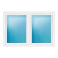 Zweiflügeliges Fenster 167x114 cm Weiß