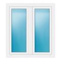 Zweiflügeliges Fenster 109x121 cm Weiß