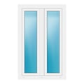 Zweiflügeliges Fenster 90x140 cm Weiß