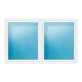 Zweiflügeliges Fenster 220x136 cm Weiß