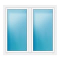 Zweiflügeliges Fenster 157x146 cm Weiß