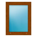 Festverglasung 62x81 cm Golden Oak genarbt