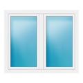 Zweiflügeliges Fenster 148x126 cm Weiß