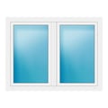 Zweiflügeliges Fenster 152x116 cm Weiß