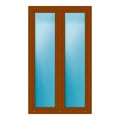 Terrassentür 120x204 cm Golden Oak genarbt
