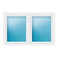 Zweiflügeliges Fenster 159x102 cm Weiß
