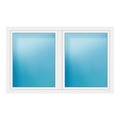 Zweiflügeliges Fenster 205x128 cm Weiß