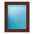 Fenster 100x122 cm Nussbaum genarbt