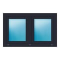 Zweiflügeliges Fenster 120x75 cm Anthrazit genarbt