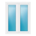 Zweiflügeliges Fenster 106x134,5 cm Weiß