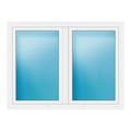 Zweiflügeliges Fenster 160x120 cm Weiß