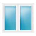 Zweiflügeliges Fenster 143x133 cm Weiß